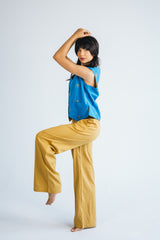 Vest  - Blue with motifs