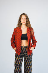 Ajrakh Women's Full Sleeve Shirt - Red
