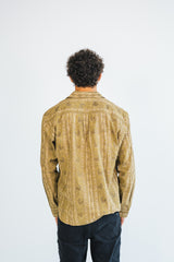 Men's Full-Sleeve Shirt  - Brown Sanganeri and Ajrakh details