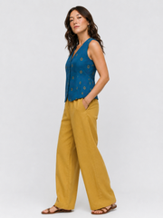 Vest  - Blue with motifs